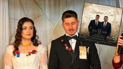 AKP'li başkandan gelinsiz düğün davetiyesi: Oğlunun yanına kendini koydu