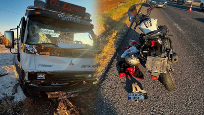 Diyarbakır’da feci kaza: Motosiklet ile kamyonet çarpıştı 1 ölü 1 yaralı