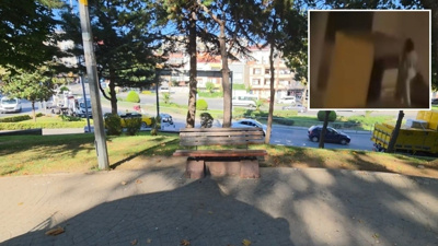 Parkta korku dolu anlar: 15 yaşındaki çocuk polisi görünce boğazına bıçak dayadı
