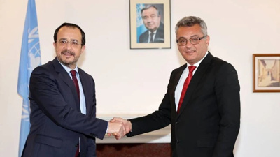 KKTC Cumhurbaşkanı Erhürman ile GKRY lideri Hristodulidis bir araya geldi