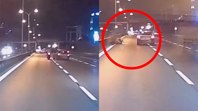 Trafikte öfke can alıyordu! Otomobil motosikleti devirdi düşenler koşarak kaçtı