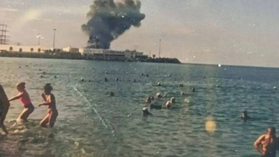 Savaş tatil kentine de sıçradı! Plajdakiler can havliyle kaçtı