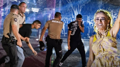 Yıldız Tilbe konserinde ortalık karıştı: Bekçiler coplarla müdahale etti!