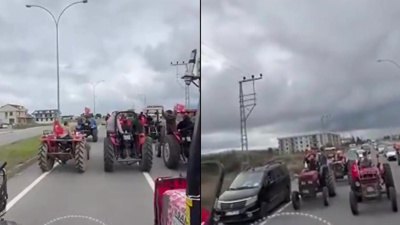 Fiyatlara isyan ettiler: Fındık üreticileri traktörlerle yollara döküldü
