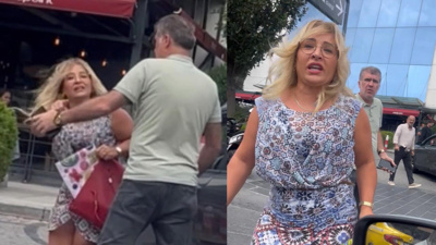 Kornaya basıp tepki gösteren kadına saldırdı: Beni öyle çekemezsin kafanı kırarım