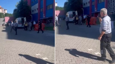 Öğrencilerin gözü önünde yaşandı! 3'üncü kattan düştü
