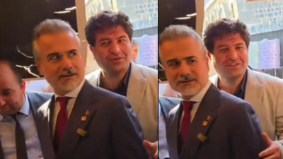 Eski bakandan korumasına sokak ortasında fırça