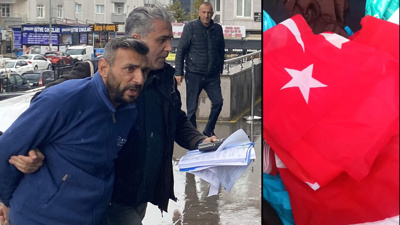 Resmen provokasyon! Türk bayrağını yırtan da çöpten çıkarıp paylaşım yapan da aynı kişi çıktı