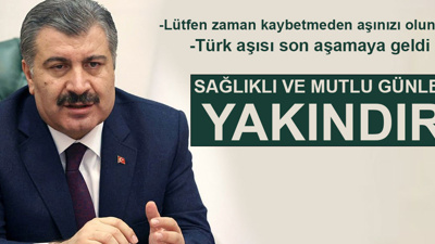 Bakan Koca: Pazartesi günü aşı sırası 40 yaş üstünde