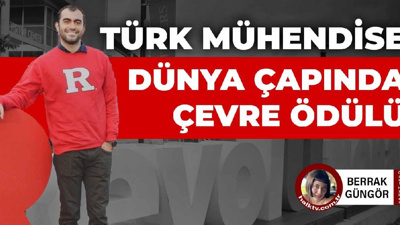 Türk mühendise dünya çapında çevre ödülü