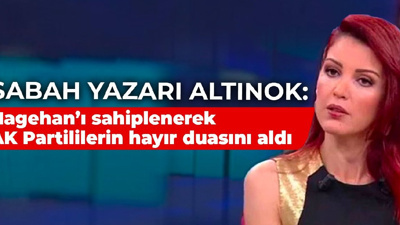 Melih Altınok: Nagehan’ı sahiplenerek AK Partililerin hayır duasını aldı
