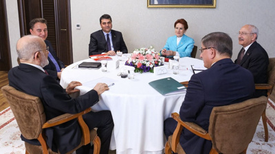 Altılı masa liderleri bir arada