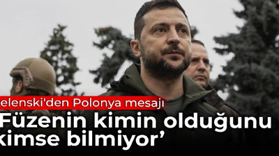 Zelenski'den Polonya mesajı: Füzenin kimin olduğunu kimse bilmiyor