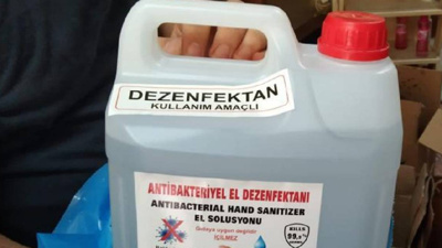 Sahte içki operasyonu: 'Dezenfektan' etiketiyle satacaklardı