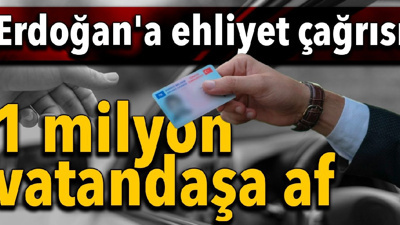 Erdoğan'a ehliyet çağrısı: 1 milyon vatandaşa af