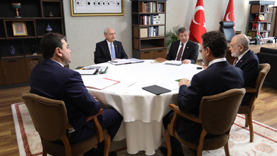 Altılı masa liderlerinden toplantı sonrası açıklamalar