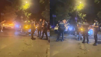 Kendi Otomobiline Çarpan Aracı Dakikalarca Tekmeledi