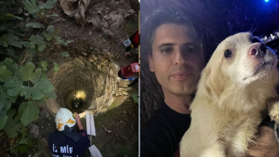 Bir Aydır Kayıp Olan Köpek 42 Metrelik Kuyudan Çıktı