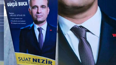 Buca'da İYİ Partili Adayın Seçim Afişlerindeki CHP Rozetli Fotoğrafı Tartışma Yarattı