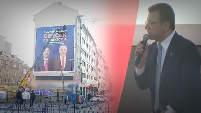 İmamoğlu'nun Mitingine 5 Dakika Kala Kurum'dan Manidar Afiş Hamlesi