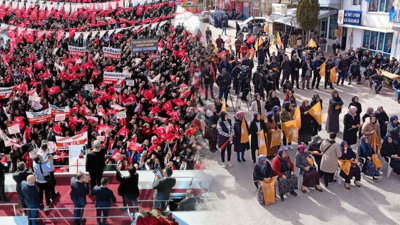 Bir hafta arayla AKP'nin kalesi konumundaki Evren'de dikkat çeken 2 kare