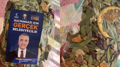 Gören şok oldu! AKP’li başkan adayının dağıttığı çayın içinden salyangoz çıktı!
