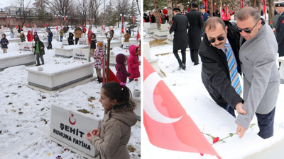 Gazi Şehit Arkadaşlarını Ziyaret Etti