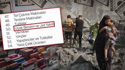 İsrail'e, uçak benzini ve jet yakıtı da gönderiyormuşuz!