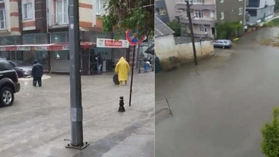 Çanakkale'de Sokaklar Göle Döndü