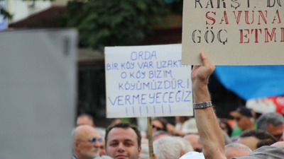 Arhavi'de maden protestosu