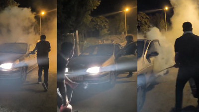 Kız arkadaşının ailesini yangın tüpüyle püskürttü