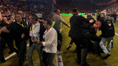 Göztepe-Fenerbahçe maçında dehşet anları: Göztepe yöneticisi Ali Koç’a saldırdı!