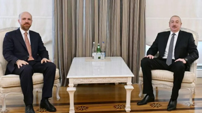 Azerbaycan'da dikkat çeken görüşme: Aliyev, Bilal Erdoğan'la bir araya geldi