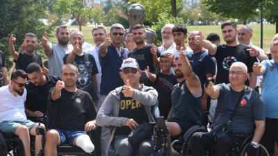Milli Sporcu Yusuf Dikeç’ten gazilere vefa dolu ziyaret