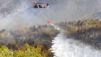 TSK'ya ait 2 helikopter Muğla için devreye girdi