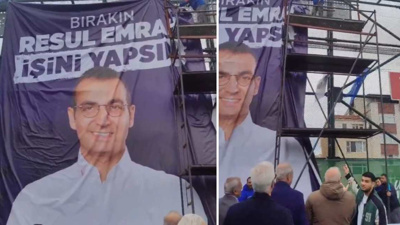 Özel'in katılacağı açılışta 'pankart' krizi: Polis indirmek istedi, yurttaşlar engel oldu!