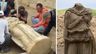 2 bin yıllık sanat molozların arasından çıktı: Başı kayıp, gövdesi devasa