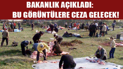Çevre ve Şehircilik Bakanlığı sokakta kurban kesene ceza verecek!
