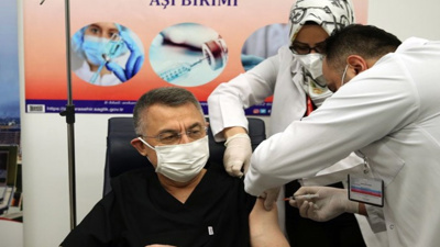 Fuat Oktay aşı oldu