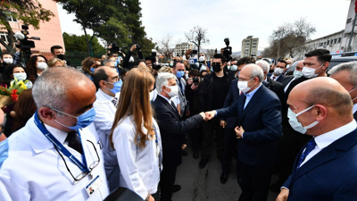 Kılıçdaroğlu Eşrefpaşa Hastanesi'ni ziyaret etti