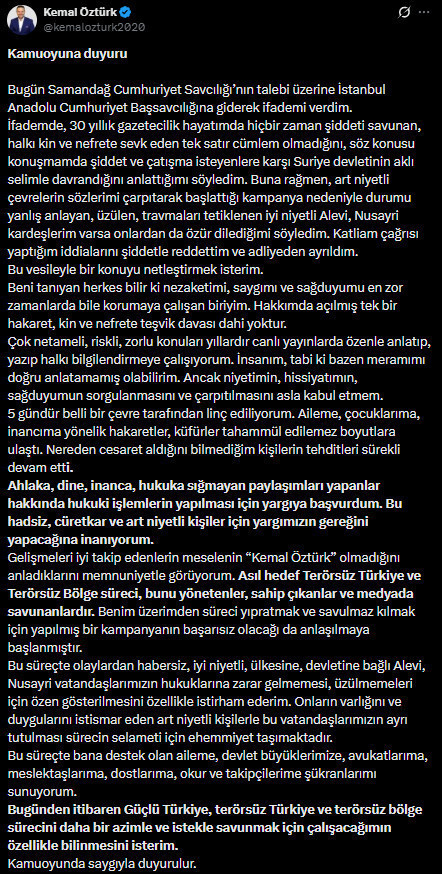 Arap Alevilerini hedef alan Kemal Öztürk ifade verdi: Asıl hedef Terörsüz Türkiye Süreci - Resim : 2