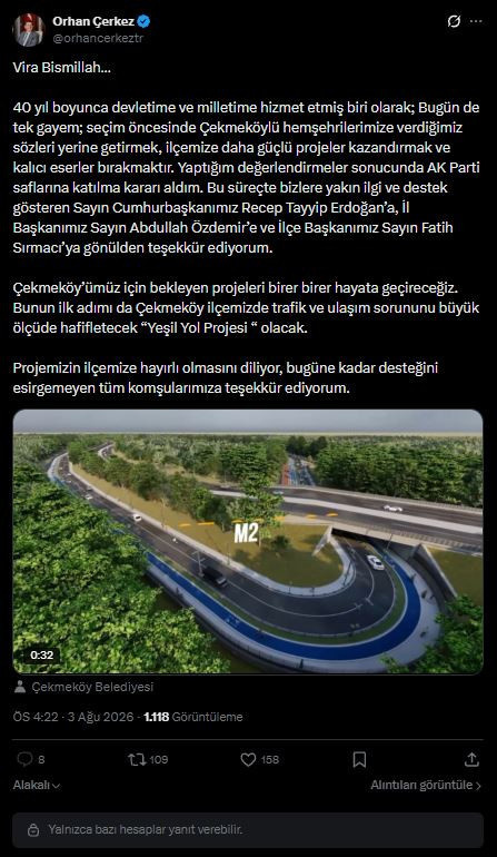 Rozetini Erdoğan takmıştı: AKP'ye geçen Çekmeköy Belediye Başkanı yorumları kapatıp 'Vira Bismillah' dedi - Resim : 1