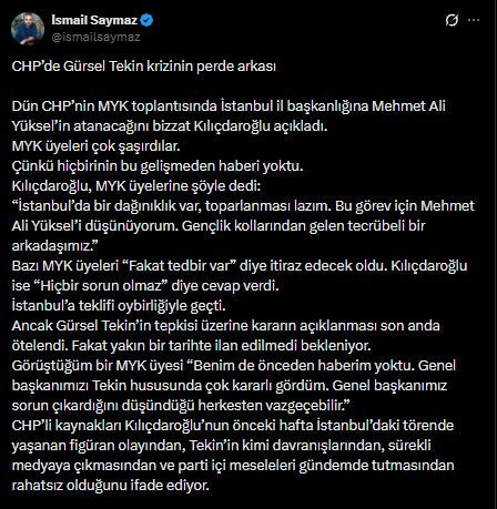 Butlan cephesinde Gürsel Tekin krizinin perde arkası ortaya çıktı: Tepki sonrası karar ertelenmiş - Resim : 3