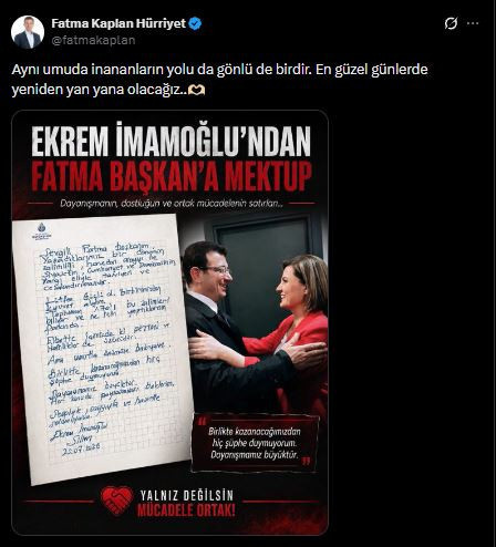 İmamoğlu'ndan tutuklu İzmit Belediye Başkanı Hürriyet'e mektup: Birlikte kazanacağımızdan hiç şüphe duymuyorum - Resim : 4