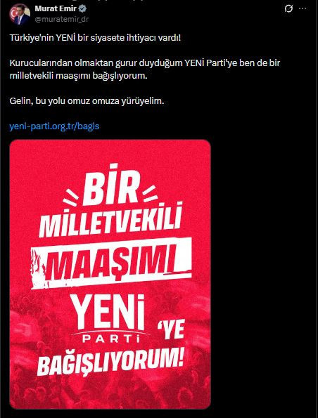 YENİ Parti için bağış kampanyası: Vekillerden bir maaşlık destek - Resim : 3