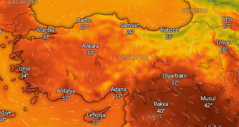 Türkiye'yi kavuracak sıcaklar! Meteoroloji haritayı yayımladı: Kıpkırmızıya boyandı - Resim : 1