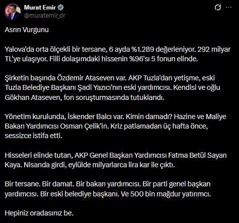 "Hepiniz oradaydınız" diyerek skandalı açıkladı: Bakan yardımcısı, AKP Genel Başkan Yardımcısı ve bir damat - Resim : 2