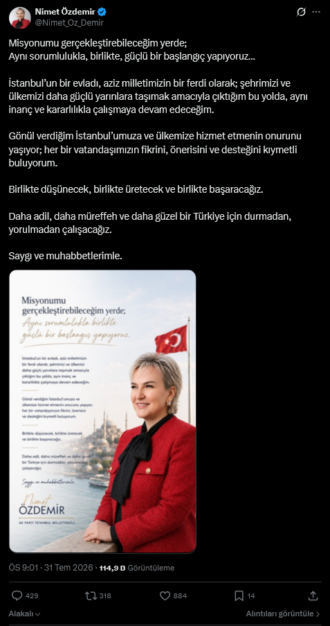 Nimet Özdemir AKP'li hayatına böyle start verdi: Her şeyi unutup silip yenisini açtı - Resim : 1