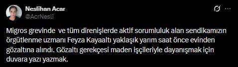 Sendikacı Feyza Kayaaltı gözaltına alındı: Gerekçe madencilerin direnişine destek vermek - Resim : 3