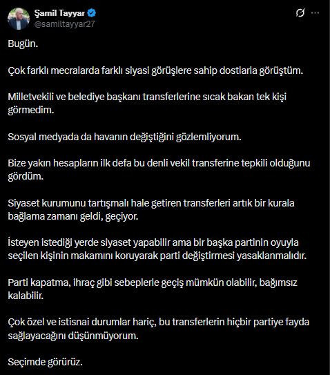 Transferler AKP'li Şamil Tayyar'ı da rahatsız etti: 'Seçimde görürüz' diyerek uyardı - Resim : 3